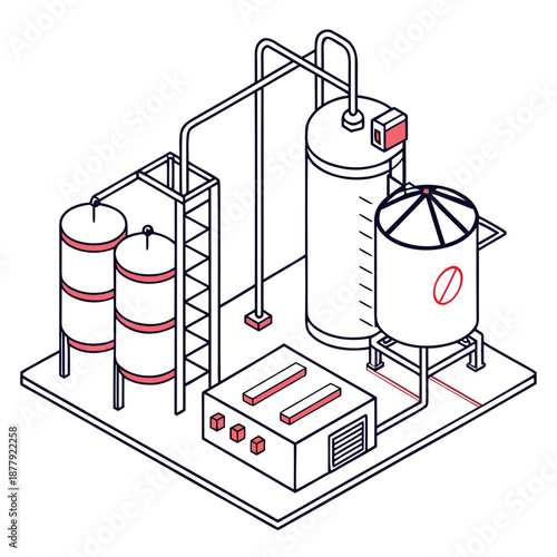 Chemical industrial process resilience and fault tolerance, highlighting a robust system ensuring continuity and reliability in manufacturing.