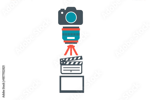 Video production equipment icons stacked vertically