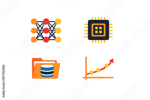 Digital Icons for Technology and Data Science
