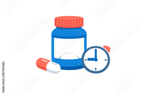 Medication and Time Management Concept