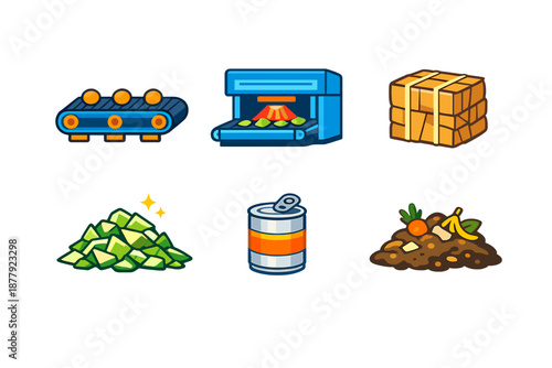 Factory production icons