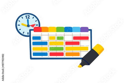 Calendar and Clock with Highlighter