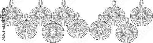 Circular mechanical wheel pattern illustration, radial industrial design sequence, detailed technical symmetry, abstract geometry, CAD drawing flat vector illustration