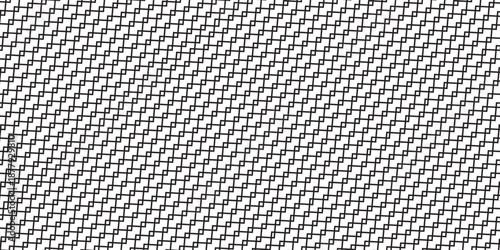 Steel wire chain link fence seamless pattern. Metal lattice with rhombus, diamond shape silhouette. Grid fence background.