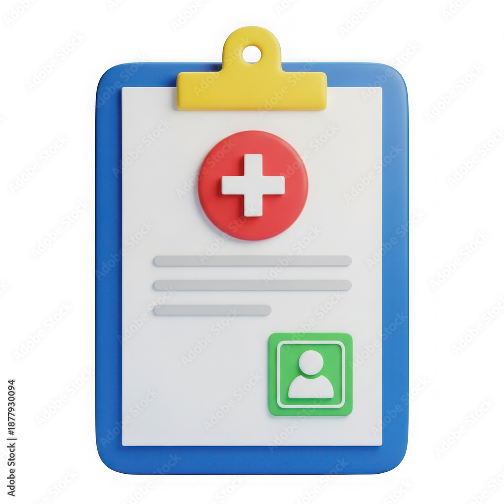 Obraz premium Medical clipboard icon isolated on transparent background