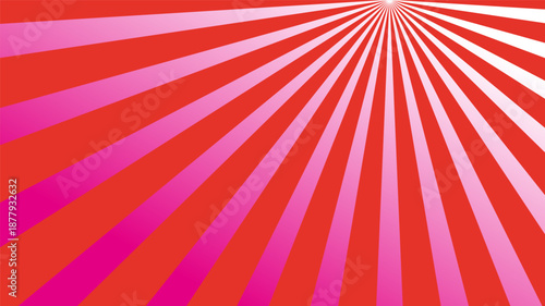 Vintage retro banner background. Pink purple green pastel radial stripes sunburst with light. Pastel color twisting stripes sunburst. Vector illustration. Abstract retro background with stripes .