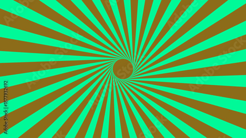 Vintage retro banner background. Pink purple green pastel radial stripes sunburst with light. Pastel color twisting stripes sunburst. Vector illustration. Abstract retro background with stripes .