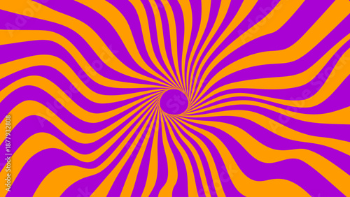 Vintage retro banner background. Pink purple green pastel radial stripes sunburst with light. Pastel color twisting stripes sunburst. Vector illustration. Abstract retro background with stripes .