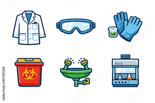 Laboratory equipment icons