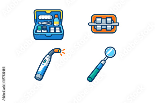 Dental Tools and Equipment Icons
