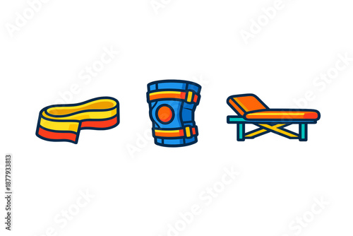 Fitness and Rehabilitation Equipment Icons