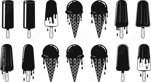 Based on the final image provided, here is the SEO-optimized metadata for your ice cream and popsicle vector illustration.
