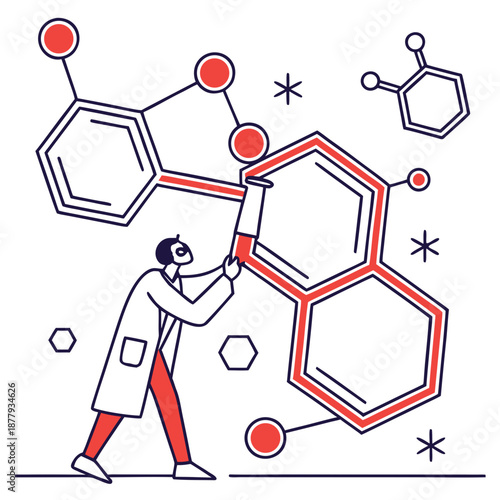 Chemical compound reformulation concept design, illustrating innovative approaches to product development and improvement.
