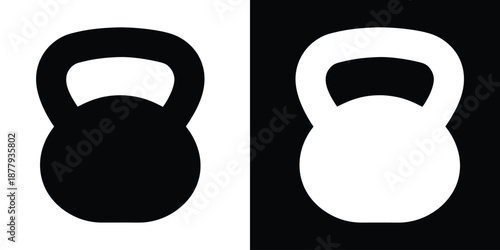 Kettlebell silhouette icon vector, fitness and strength training equipment vector illustration, Kettlebell icon