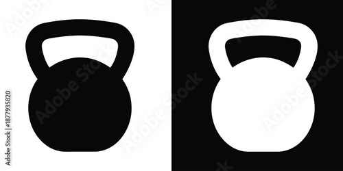Kettlebell silhouette icon vector, fitness and strength training equipment vector illustration, Kettlebell icon