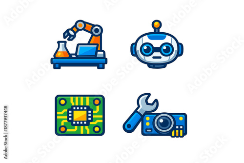 Robotics and Technology Icons Set