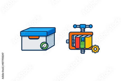 Digital Archive and Compression Icons