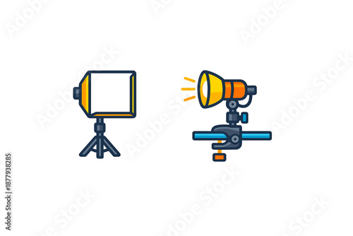 Illustration of photography lighting equipment