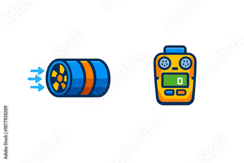 Ventilation fan and detector icons