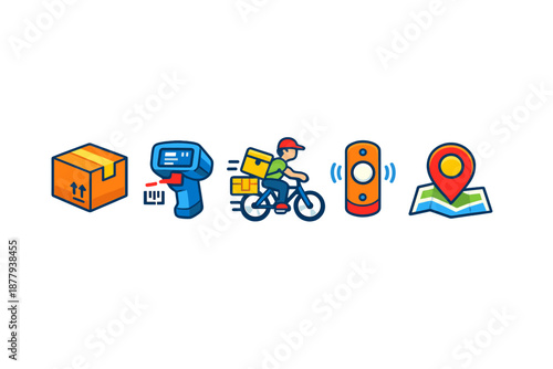 Delivery and logistics icons
