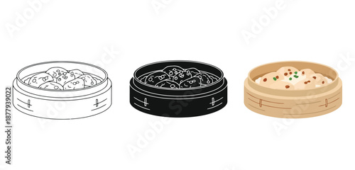 Dumpling Baskets in Monochrome and Color Designs