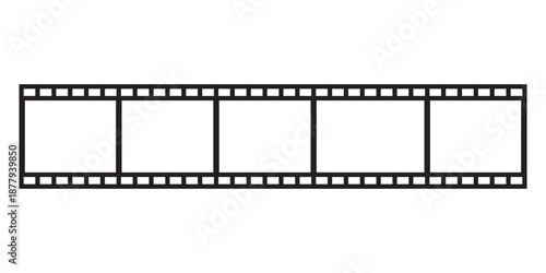 film strip icon isolated on background with texture brush. ribbon photo film strip frame, Video Film strip roll