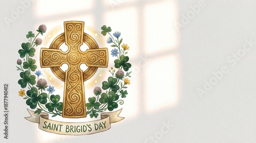 Celebrating saint brigid's day celtic heritage digital artwork bright environment artistic viewpoint cultural significance