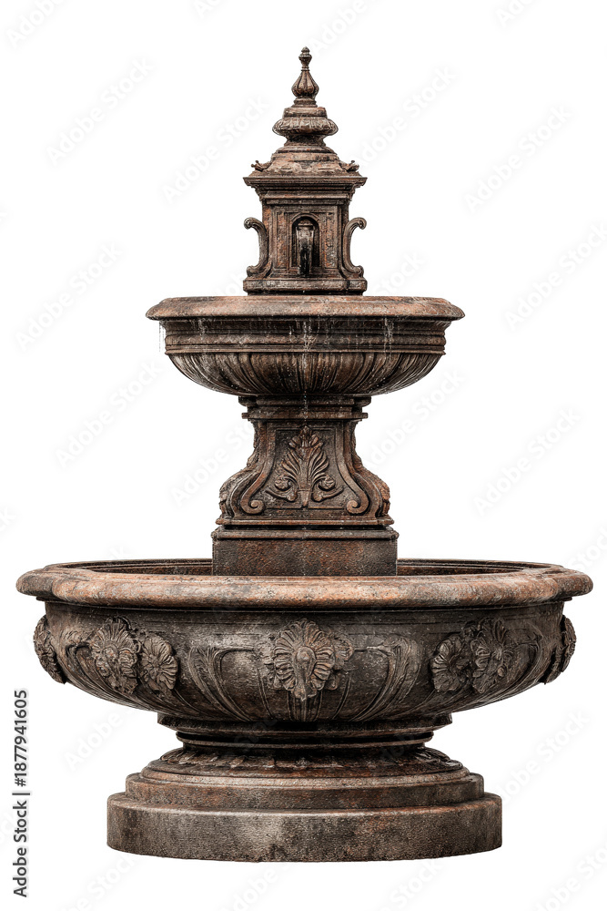 Fototapeta premium Vintage Ornate Two - Tiered Stone Fountain