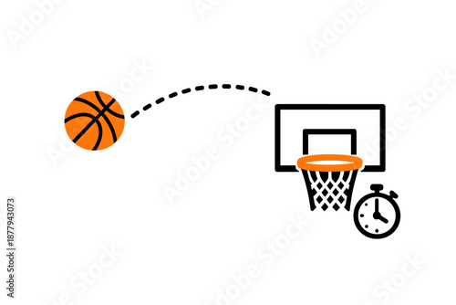 Basketball game with a stopwatch