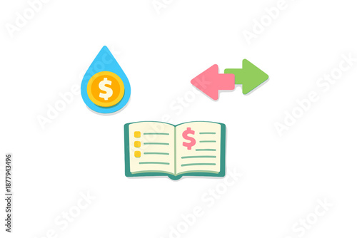 Financial accounting concept: income and expense tracking