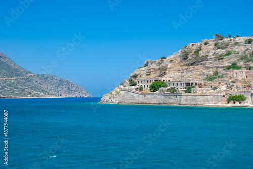 island of Spinalonga, gulf of Elounda, Crete, Greece.