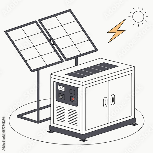 Solar powered generator system with base wires renewable energy