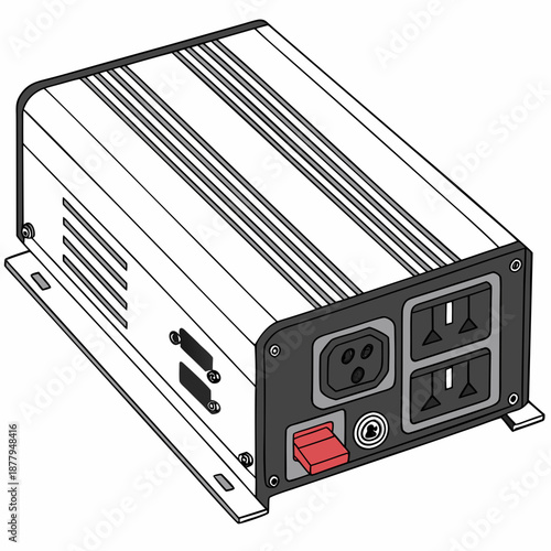 Power inverter module with solar connection ports and electrical outlets