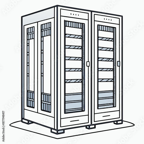 Semi transparent energy cells in a modern rack des