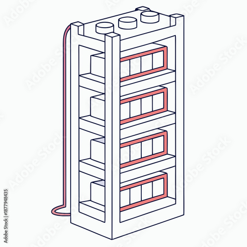 Semi transparent energy cells in a modern rack energy storage 1