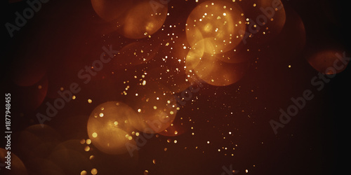 Wallpaper Mural Golden abstract bokeh on black background. Holiday concept Torontodigital.ca