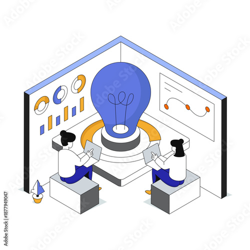 Trendy design illustration of business idea