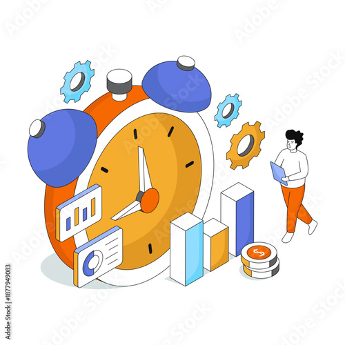 An illustration design of project deadline 