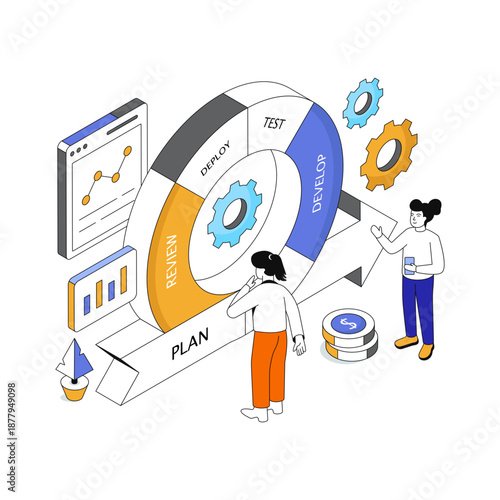 Modern design illustration of agile development 