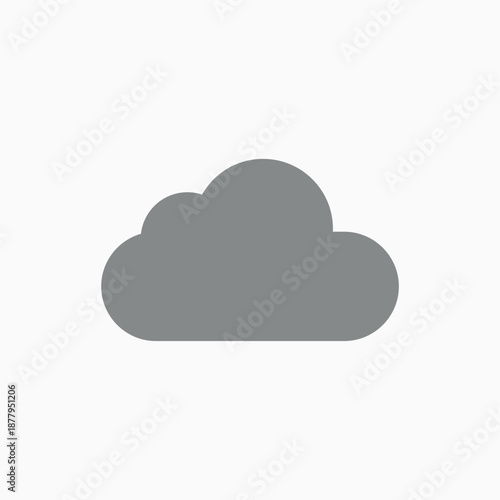 Gray cloud icon representing overcast weather condition