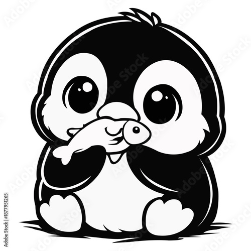 Penguin Vector Art Design Logo