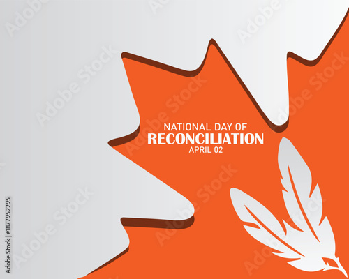 National Day of Reconciliation. APRIL 02. Vector illustration.