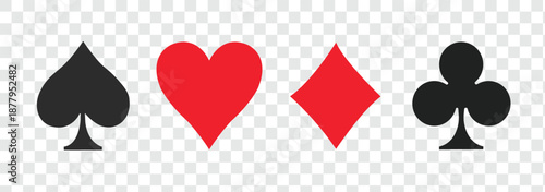 A vibrant collection of classic playing card suit symbols spades, diamonds, clubs, and hearts, digitally rendered to represent gaming, strategy, luck, and casino entertainment