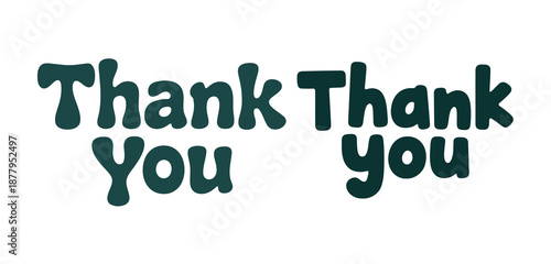 A heartfelt thank you message displayed prominently on a clean white background with cute typography