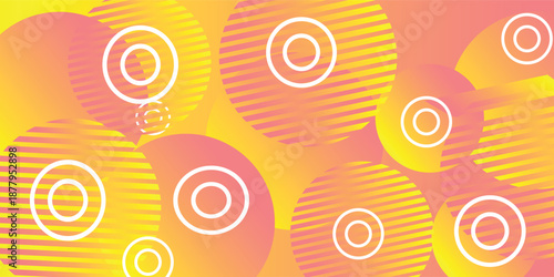 Vector 3D geometric abstract background in bright space with circle effect decoration. Graphic design elements with modern shape style. for web covers, flyers, posters, cards or brochures,art,