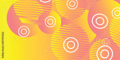 Vector 3D geometric abstract background in bright space with circle effect decoration. Graphic design elements with modern shape style. for web covers, flyers, cards or brochures,art,ilustration