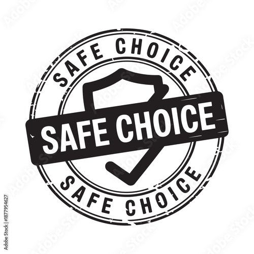 Safe choice logo with shield and checkmark