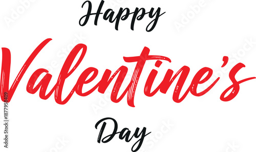 Happy valentine's day isolated on transparent background
