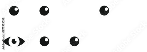 Eye health concept illustration showing vision wellness and optical care visual system and eyesight checkup with open and closed eyes graphic elements for ophthalmology clinic and optometry center pro