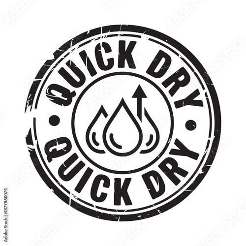 quick dry logo with water droplet and arrow